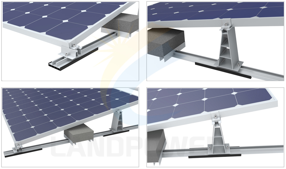 ballasted flat roof mounting factory